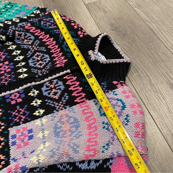 Vintage Northern Isles HandKnitted Cardigan Women’s Size S Rainbow Retro Sweater - Picture 15 of 16